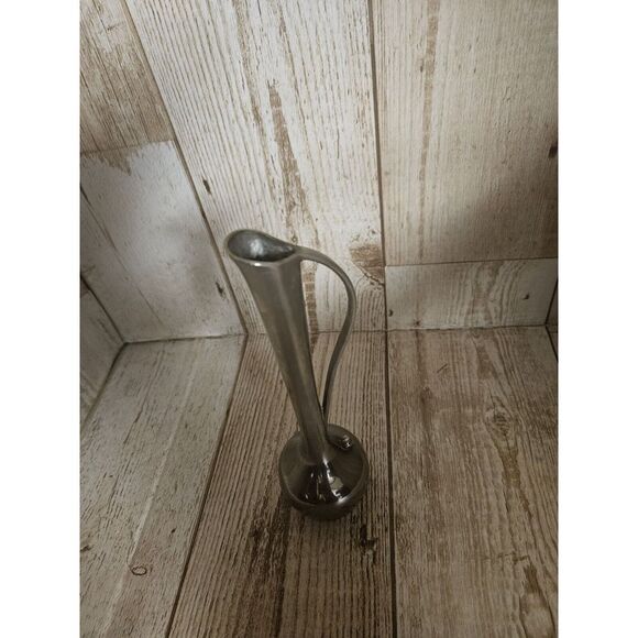 Silver Pewter Skinny Pitcher Bud Vase 7 in. - Picture 3 of 4